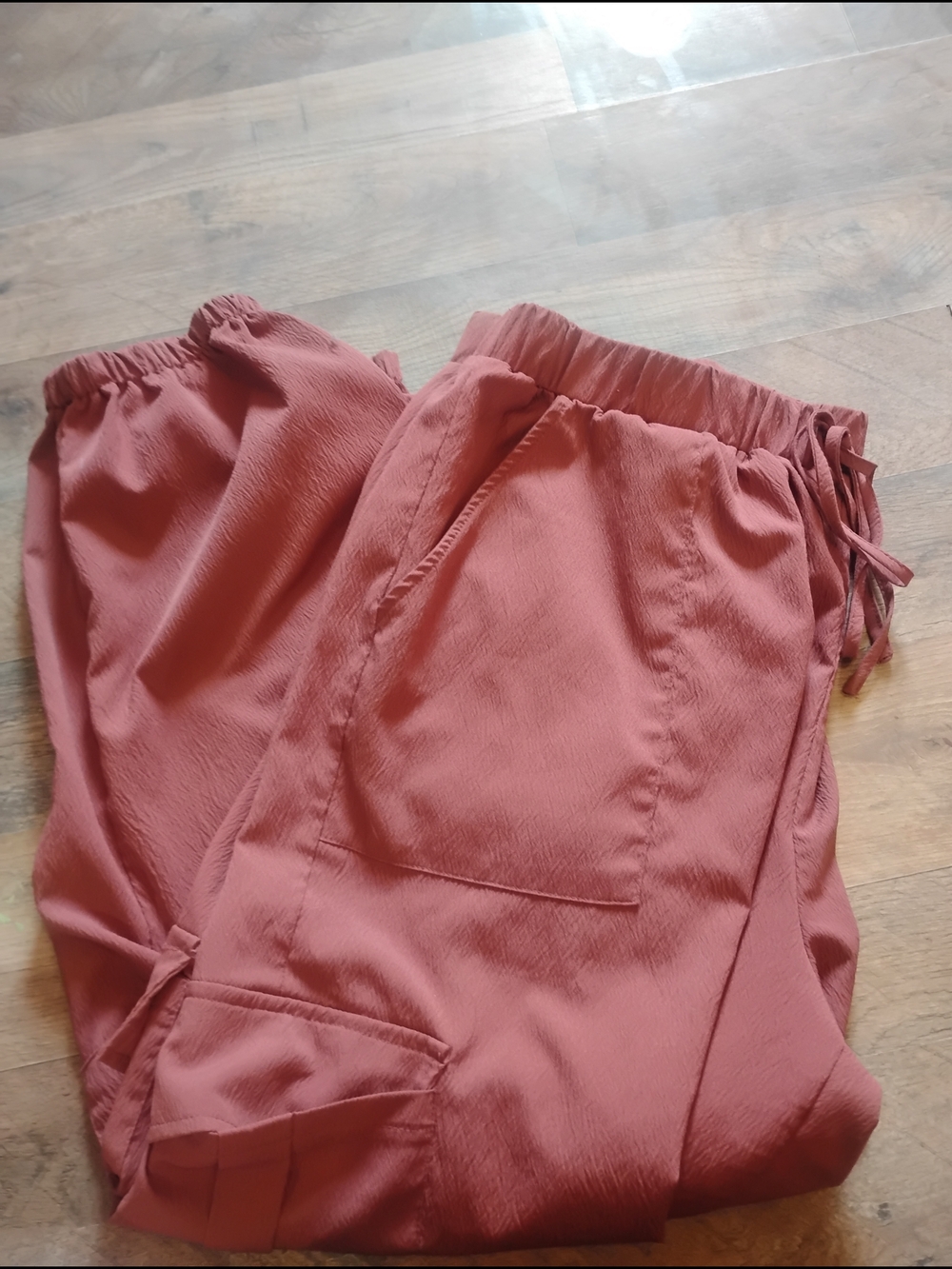 Lightweight Drawstring Jogger Pants in Dusty Rose